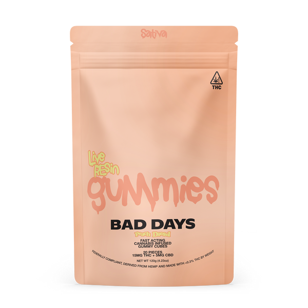 Bad Days: Peach Diesel Live Resin Gummies