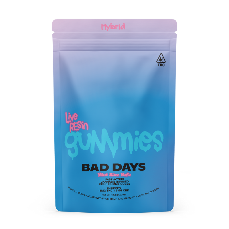 Bad Days: Blue Razz RNTZ Live Resin Gummies