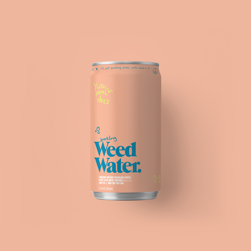Weed Water: Yuzu Peach Seltzer (Single Can)